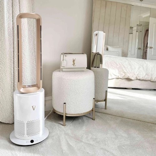 Vortex Air Cleanse Luftreiniger Heizlüfter & Kühler mit Fernbedienung Gold Deluxe