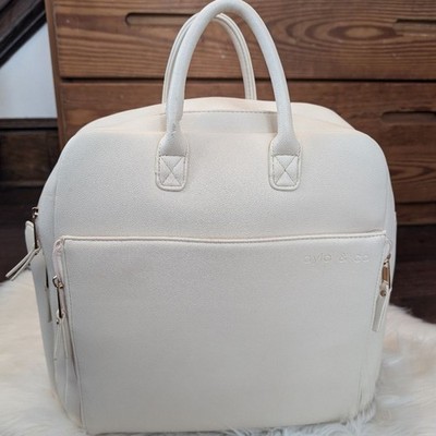 Ayla & Co Full-Size Diaper Bag Backpack White Ivory