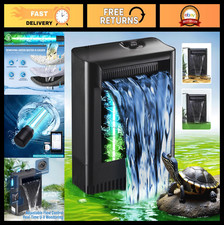 Large Turtle Tank Filter UV Sterilizer for 40-155 Gallon Aquariums - Crystal Cle