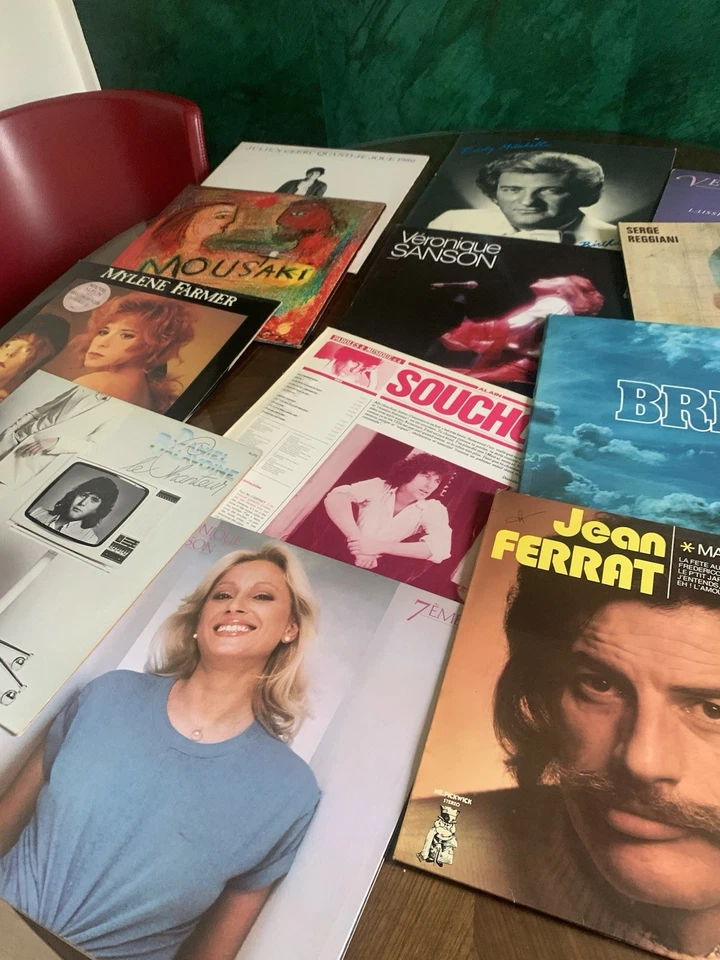 Lot De 46 Albums Vynile - 33T - LP - Variété Française - Brel Hallyday Farmer… - Photo 3/4