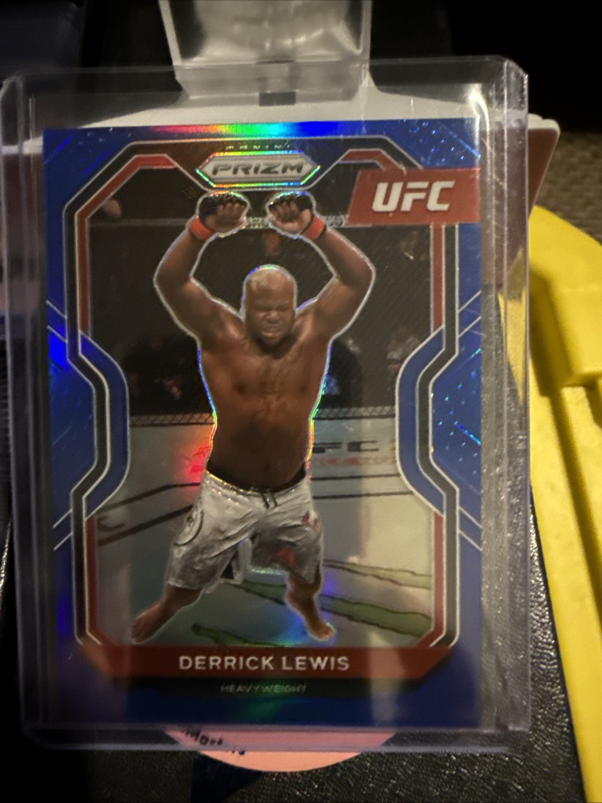 Derrick Lewis Panini 2021 UFC Prizm Debut Edition Blue Prizm Holo /199