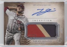 2015 Bowman Inception 1/50 Lucas Giolito #IAP-LG Jumbo Patch Auto 0c6