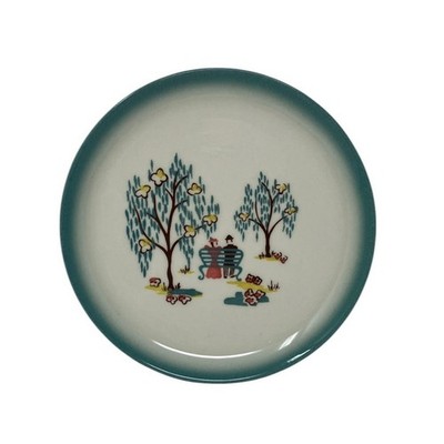Vintage ''Forever Yours'' Brock of California Bread and Butter Plate Ceramic 1950s