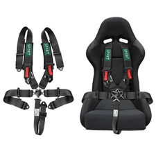 5-Point Racing Safety Harness Set SFI with Ultra Comfort Heavy Duty Shoulder Pad
