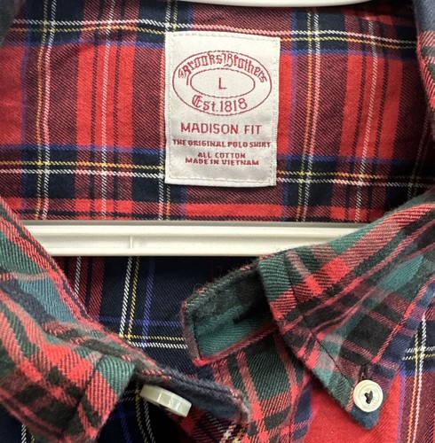 Brooks Brothers Regent Regular-Fit Flannel Tartan Fun Shirt Size:Large - Picture 2 of 4
