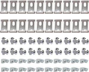 20Sets 10 Extrusion Brackets 1" X 1" 1010 Series Aluminum Extrusion Profiles Con - Picture 1 of 12