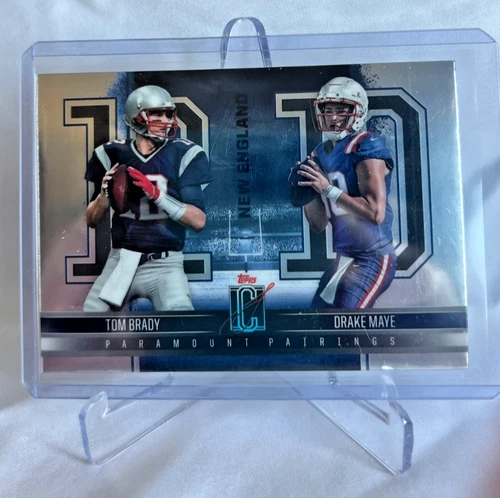 Drake Maye Tom Brady 2024 Topps Signature Class #PP-7 Paramount Pairings RC