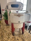 Red & White Marx CHILDS TOY Metal WASHING MACHINE & WRINGER great for Display