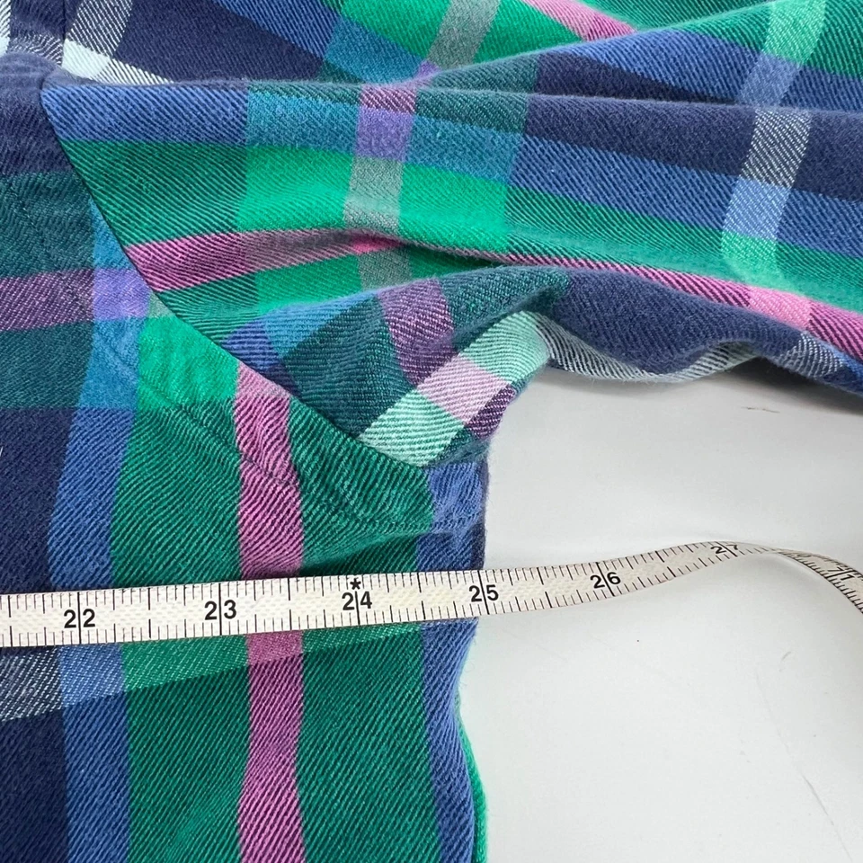 Polo Ralph Lauren Plaid Button Down Flannel Shirt Men's Size L Whitfield Y2K - Image 4 of 4