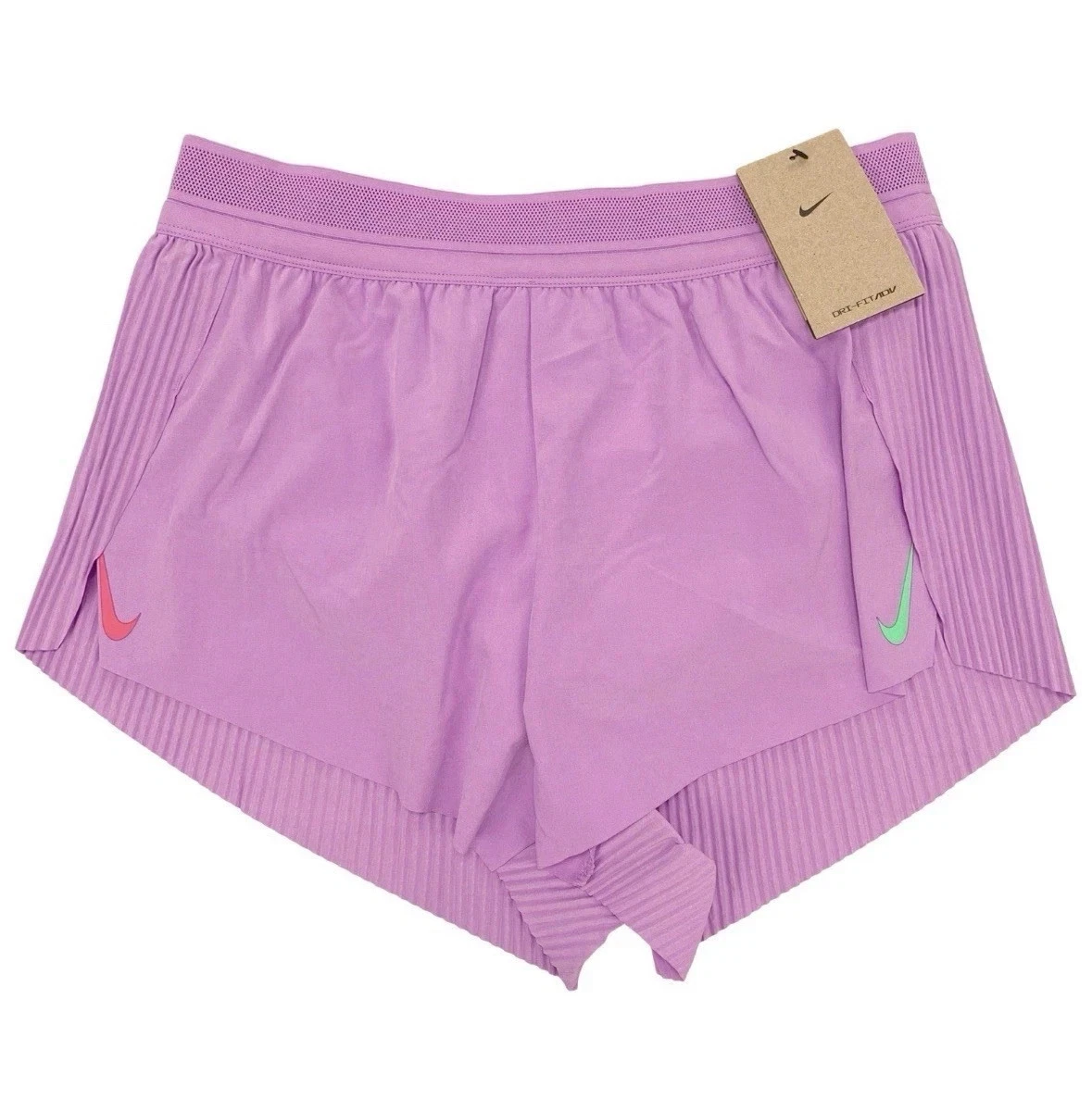 Nike AeroSwift Dri-FIT ADV Mid-Rise 3" Pink Shorts FN2328-532 Women's Sz L