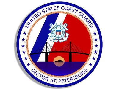 8cm 2xAufkleber Sticker Uscgc Coast Guard Sector St Petersburg Seal F3256