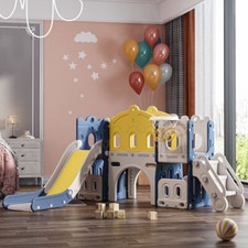 Kids Slide Toddler Slide Indoor & Outdoor Climber Basketball Climbing Frames Set