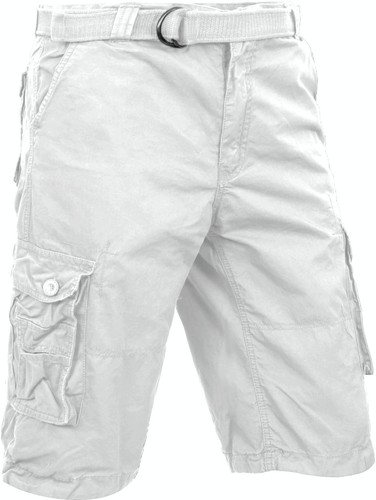 Pantaloncini cargo da uomo con cintura grandi taglie casual pantaloni da lavoro mimetici pesca estiva - Foto 28 di 44