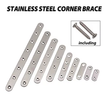 Stainless Steel Repair Plate Flat Straight Fixing Mending Corner Brace Bracket