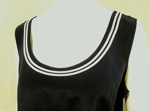 DEBARDEUR CARACO TOP MARIE CLEMENCE bleu marine T42 Navy blue tank top size L - Imagen 2 de 10