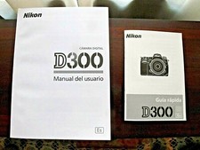 New NIKON D300 USER'S MANUAL AND QUICK GUIDE SPANISH 