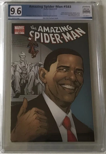 Amazing Spider-Man #583 Obama Variant 5th Printing NOT CGC PGX GRADED 9.6 D
