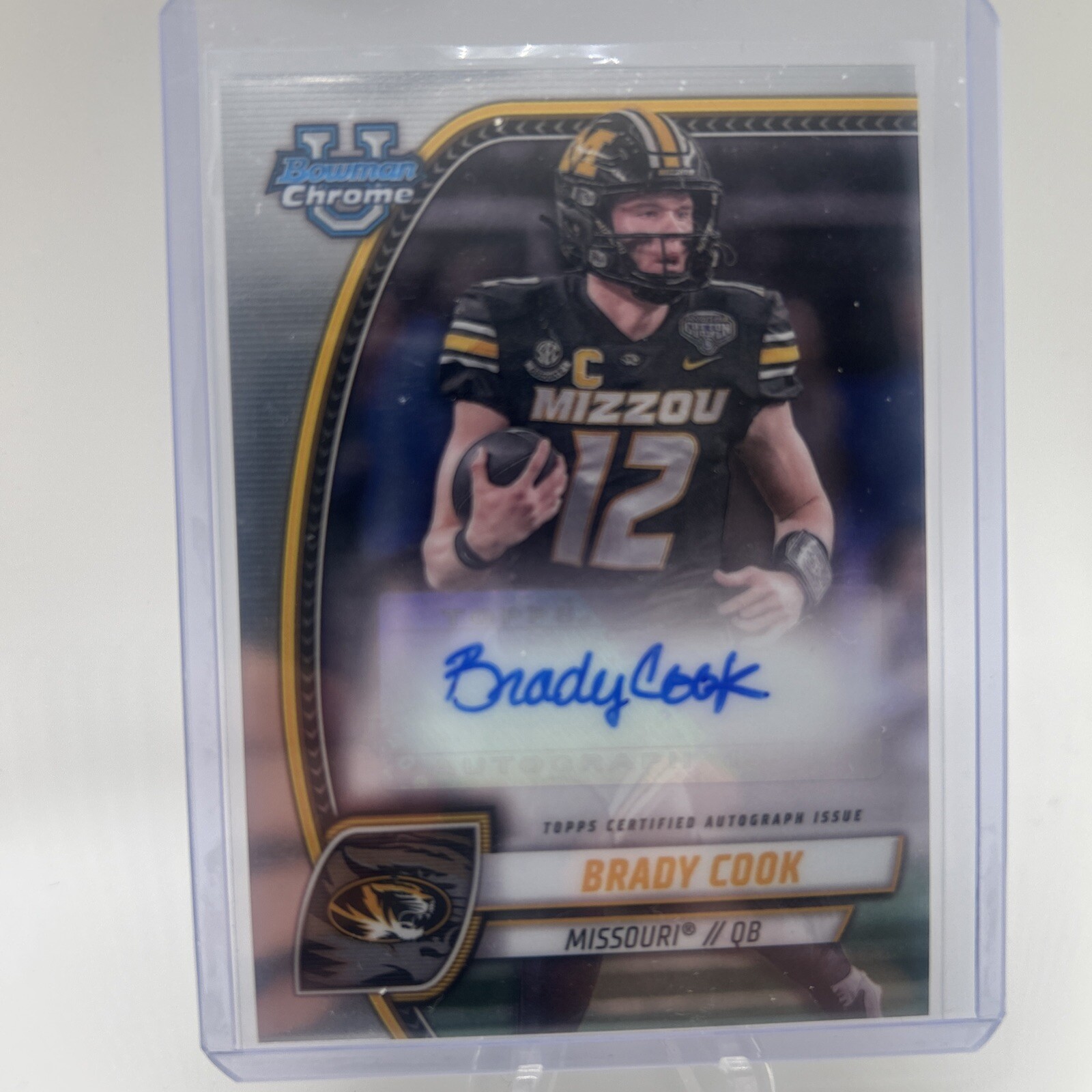 2024 Bowman Chrome University Brady Cook Autograph