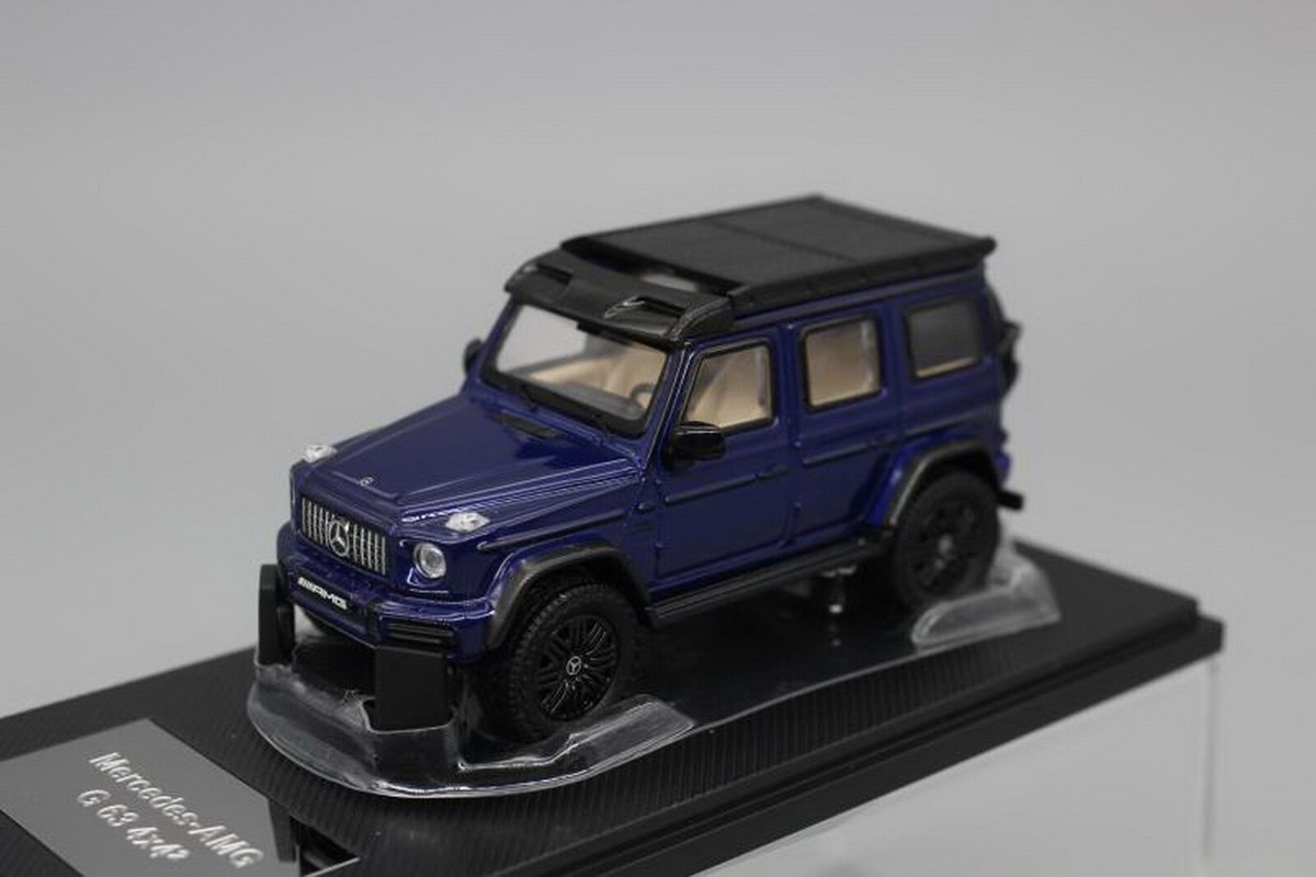 4R-540 NZG 1/64 メルセデスベンツAMG G 63 4×4 NZG 1/64 Mercedes Benz AMG G63 4X4 2022 SUV Blue Diecast Car