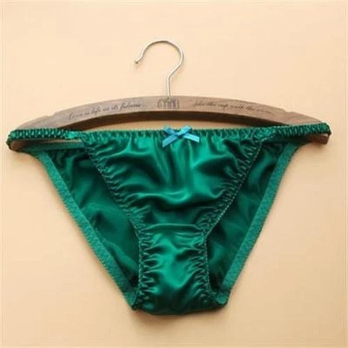 2 Pares Mujeres 100 Bragas de Seda Cuerda Bikinis Lazo Linda Ropa Interior Bragas Parte Inferior - Imagen 8 de 34