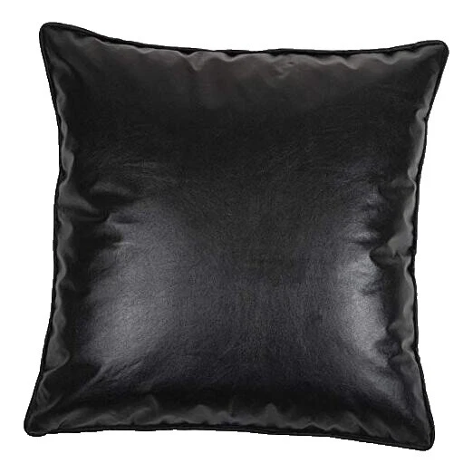 Almohadas de Decoración para el Hogar contemporáneo de cuero negro