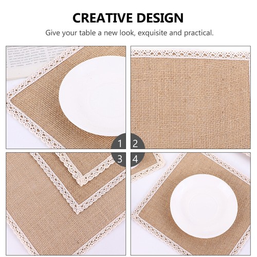 2pcs Insulation Mat European Food Cushion Plate Cup Cushion Delicate Coaster - Imagen 12 de 12
