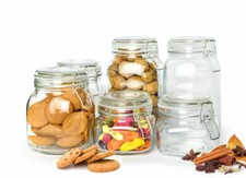 6tlg Set Einmachgläser 2x1,5L 2x750ml 2x500ml Einmachglas Vorratsgläser Glasdose