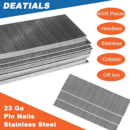 23 Gauge Pin Nails Headless Pins Nails 7 Sizes Assorted Stainless Steel