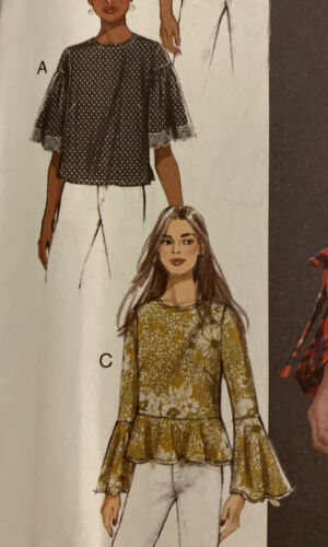 Butterick B6592 Sewing Pattern Ladies' Tops Sizes: 14-22 Plus Size - Picture 3 of 7