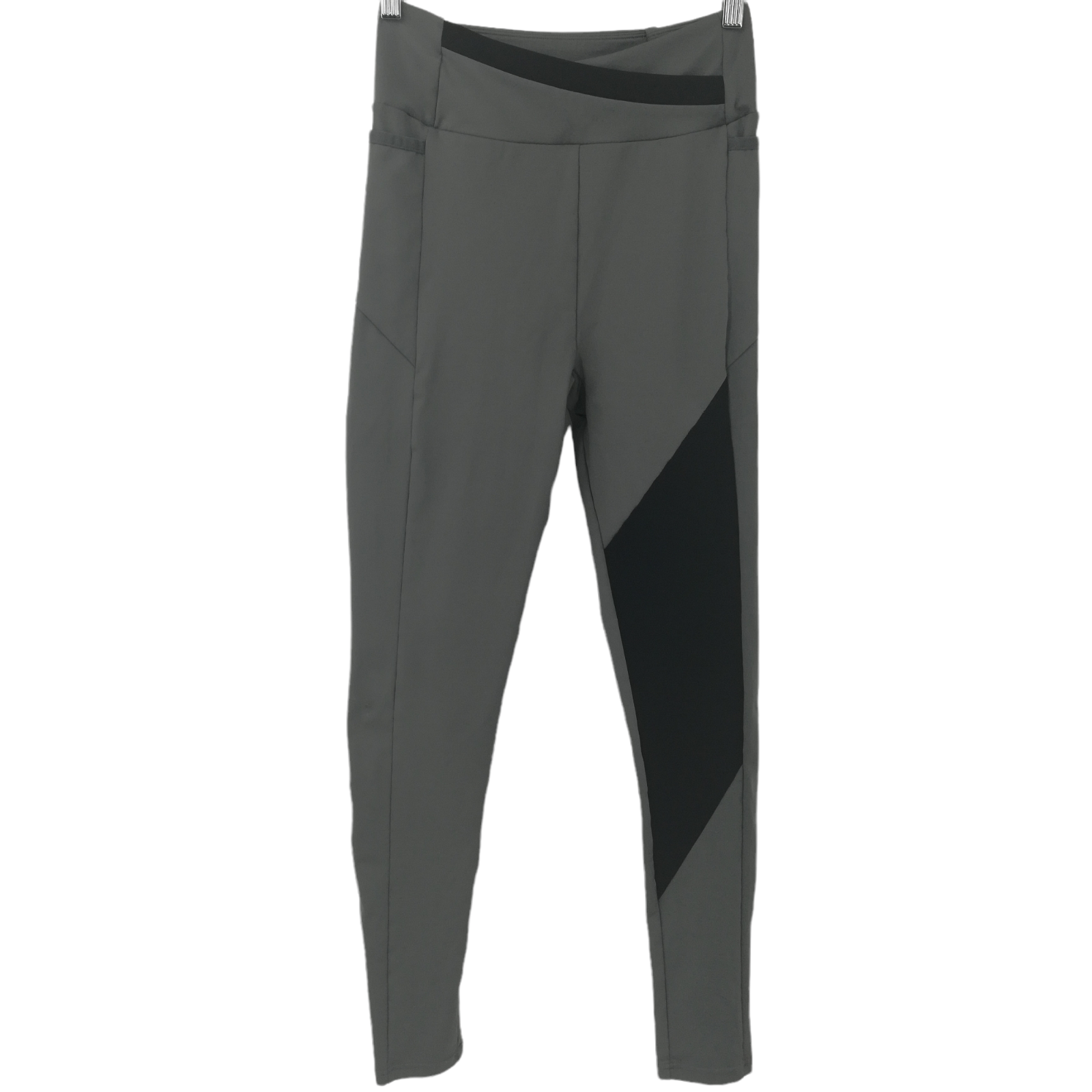 Gymshark Cross Waist Asym High Waisted Leggings Size S in Gray Black