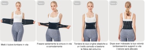 Fascia Lombare Supporto Schiena x Uomo e Donna,Mal di Schiena,Sciatica, Ernia - Foto 11 di 21