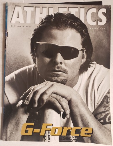 2000 Oakland Athletics vs Anaheim Angels Program Roster A's Jason Giambi Cover - 第 3/5 張圖片