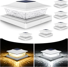 Solar Post Cap Lights Outdoor 4X4/6X6 Wooden/Vinyl Fence Post Cap Lights Solar D