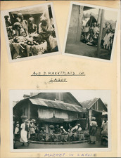 Nigeria, Lagos Vintage silver print. Collage of 3 photos, 2 photos of 6x6 cm and 
