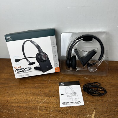 Delton | 50X Wireless Noise Cancelling Bluetooth Headset & Charging Dock