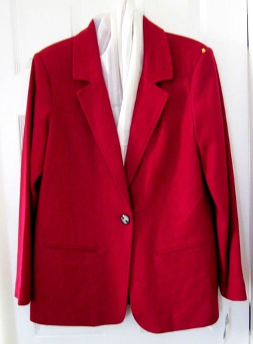 12 RQT Red Wool Fully Lined Blazer Top Jacket NWTS Ret $75.