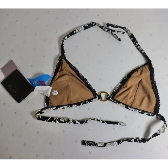 CIA Maritima черный цветочный бикини комплект золотое кольцо деталь средний Бразилия - Изображение 4 из 4