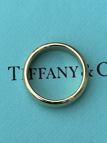 Tiffany & Co 18K Gold Tiffany Forever Lucida 4.5mm Wedding Band Ring, 5.5 Grams - Picture 3 of 24
