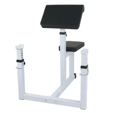 Adjustable Commercial Preacher Arm Curl Weight Bench Seated Dumbbell Biceps