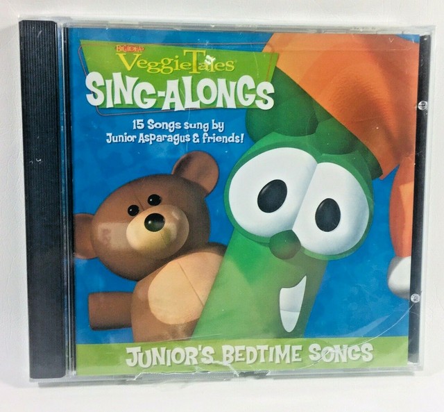 VeggieTales Juniors Bedtime Songs CD Asparagus Christian Kids Bedtime