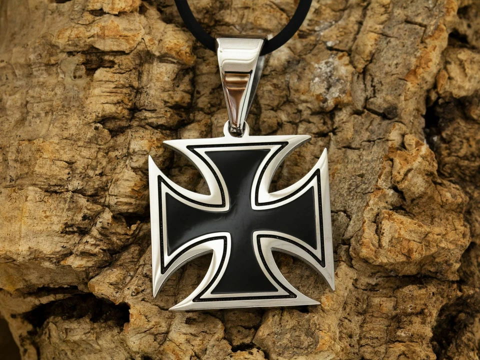 Eisernes Kreuz Ketten-Anhänger Edelstahl EK Soldaten Bundeswehr Templerkreuz  - Bild 4 von 4