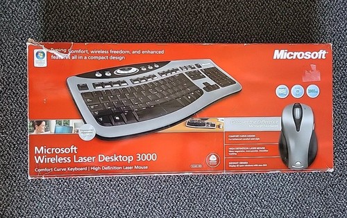 Microsoft Laser Desktop 3000 XVA00001 Wireless Keyboard And Mouse Ergonomic
