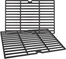Grill Cooking Grates Grid 2-Pack Cast Iron Replacement 15.5" For Dyna Glo BBQ
