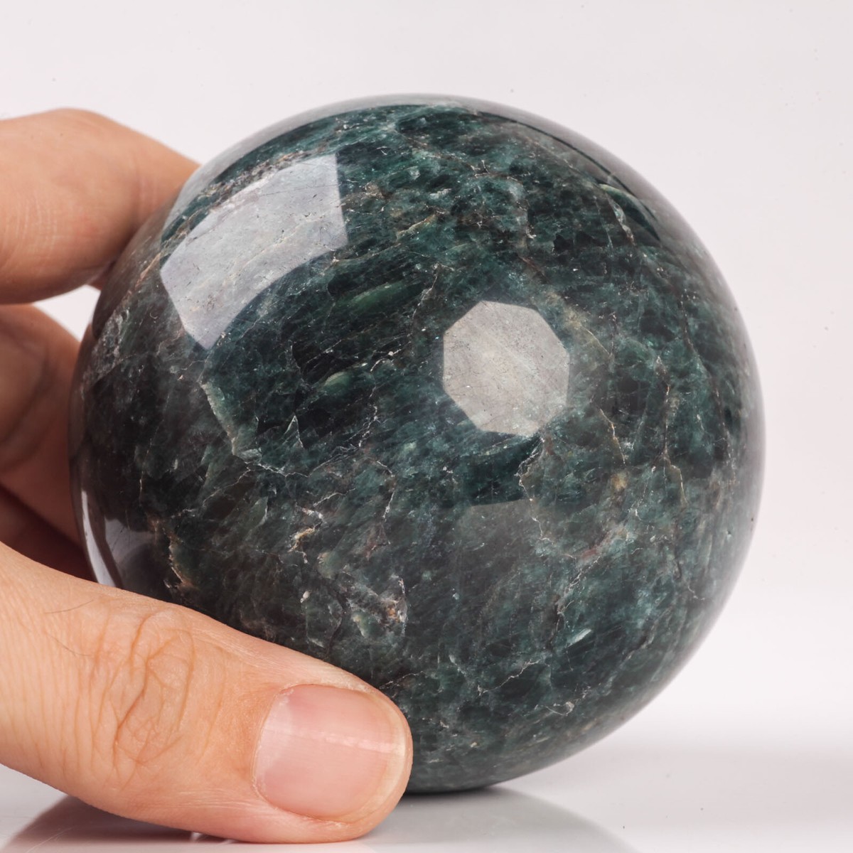 ブルーアパタイト 682g75mm Blue Apatite Sphere Crystal Ball Natural Quartz