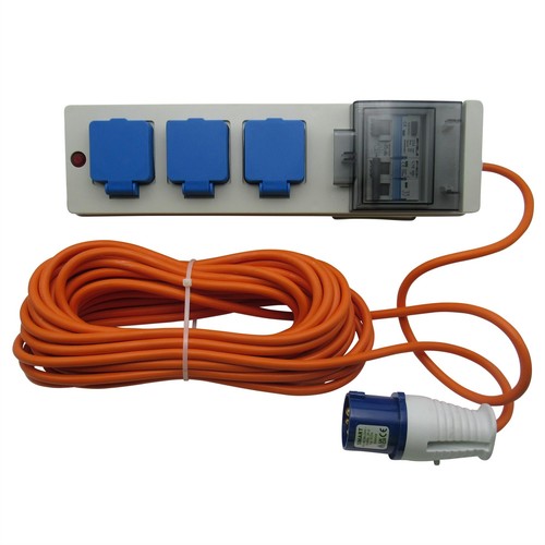 Camping Electric Hook Up Cable 15M (Campsite Mains Power Lead) eBay