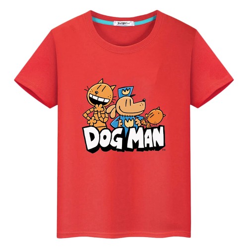 Dog Man Print t shirt Short Tops Anime Tees pride tshirt y2k one piece kids - Picture 25 of 27