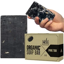 Ness Mens Soap Bar - Pine Tar Scent, Natural Soap For Men With Organic Ingred...