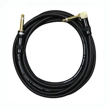 Audio2000's C28012 12Ft 1/4" TS Right Angle To 1/4" TS Cable