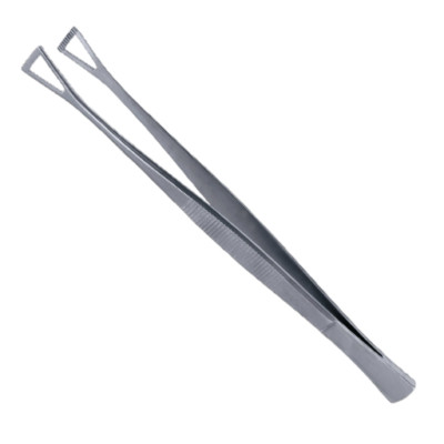 Collin-Duval Intestinal Forceps, 8'', Straight, 15mm Wide Jaws, Srtd Flat Handles