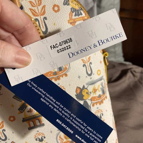 Disney Parks 2022 Pinocchio Figaro And Cleo Satchel Bag Dooney & Bourke New - Picture 12 of 24